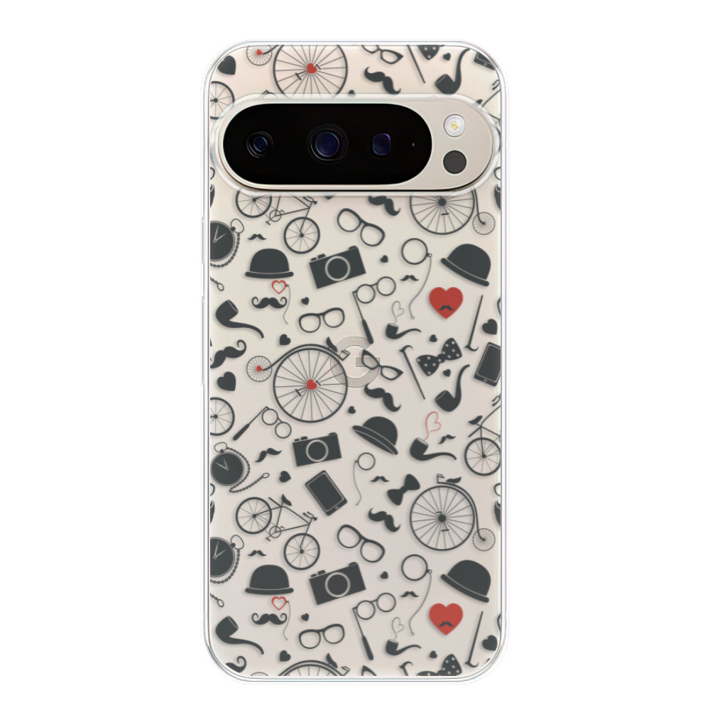 Odolné silikónové puzdro iSaprio - Vintage Pattern 01 - black - Google Pixel 9 / 9 Pro