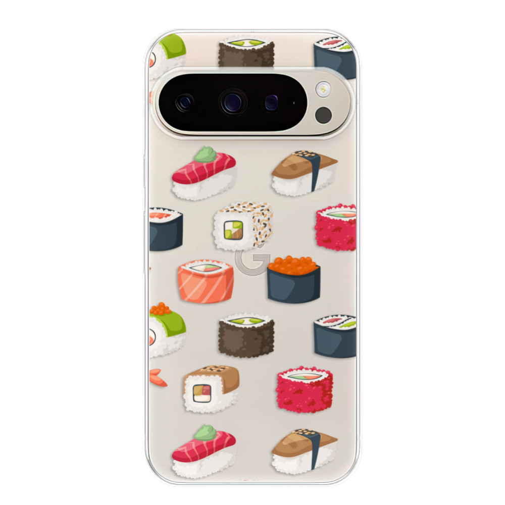 Odolné silikónové puzdro iSaprio - Sushi Pattern - Google Pixel 9 / 9 Pro