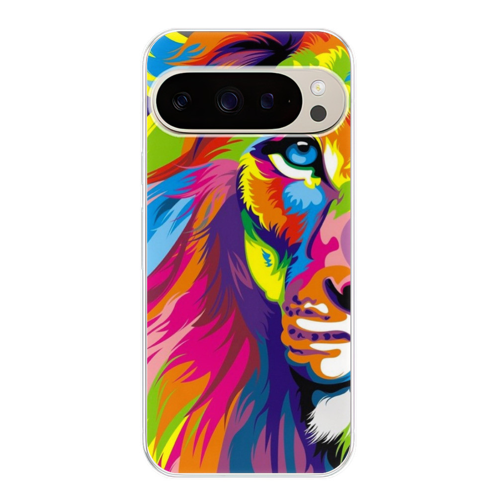 Odolné silikónové puzdro iSaprio - Rainbow Lion - Google Pixel 9 / 9 Pro