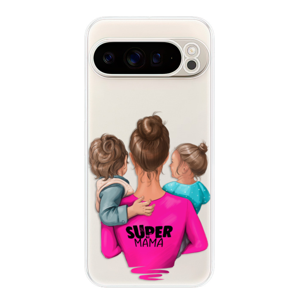 Odolné silikónové puzdro iSaprio - Super Mama - Boy and Girl - Google Pixel 9 Pro XL