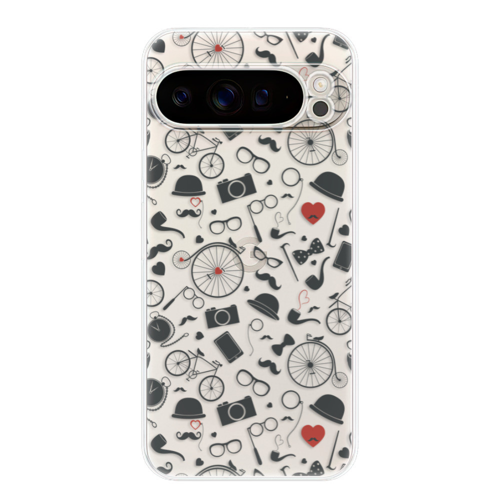 Odolné silikónové puzdro iSaprio - Vintage Pattern 01 - black - Google Pixel 9 Pro XL