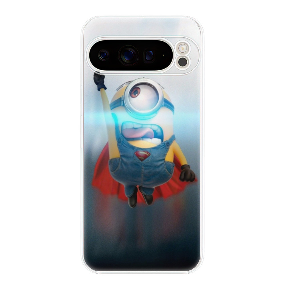 Odolné silikónové puzdro iSaprio - Mimons Superman 02 - Google Pixel 9 Pro XL