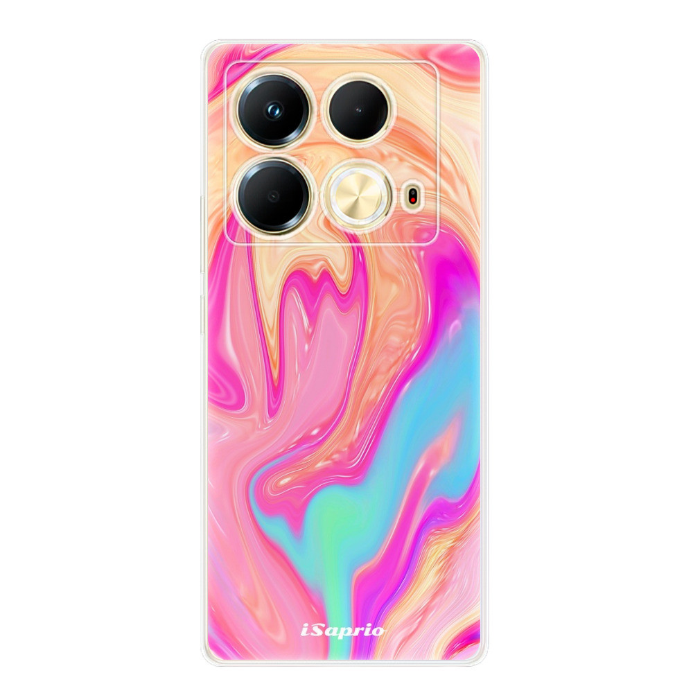 Odolné silikónové puzdro iSaprio - Orange Liquid - Infinix Note 40