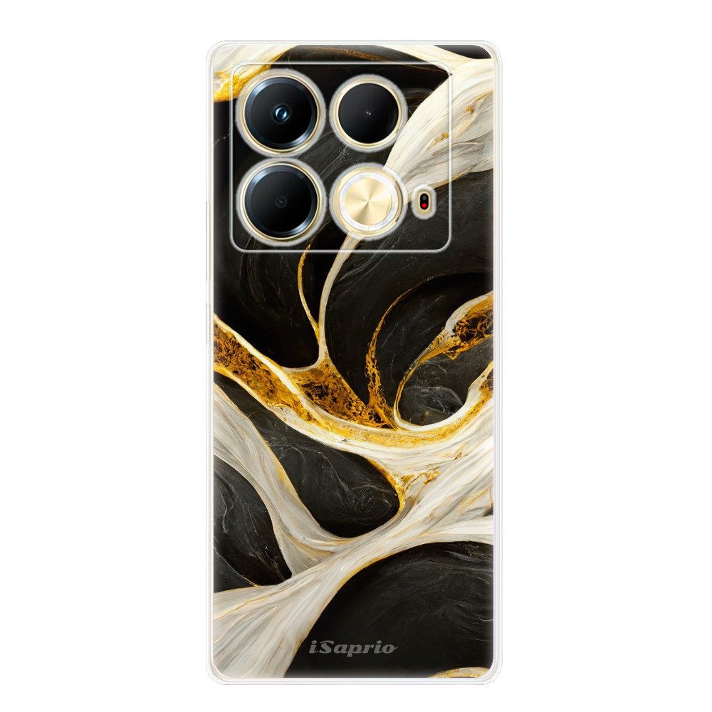 Odolné silikónové puzdro iSaprio - Black and Gold - Infinix Note 40