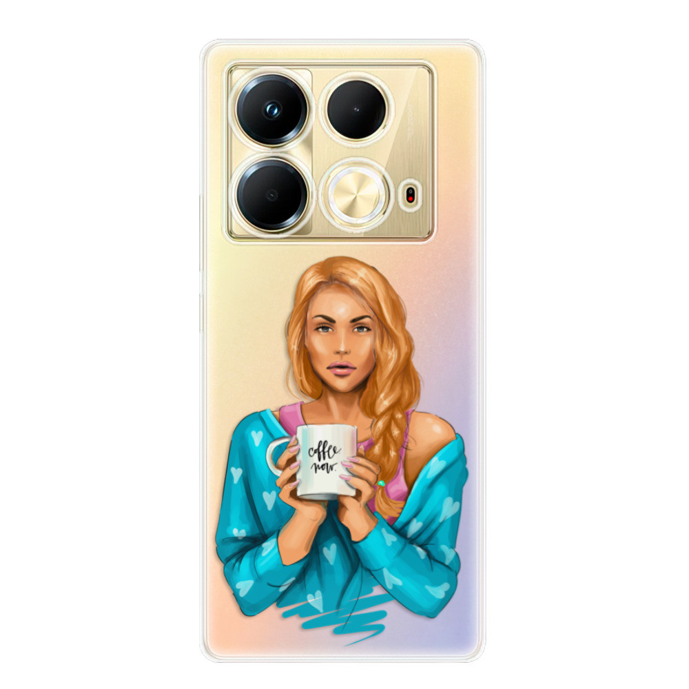 Odolné silikónové puzdro iSaprio - Coffe Now - Redhead - Infinix Note 40