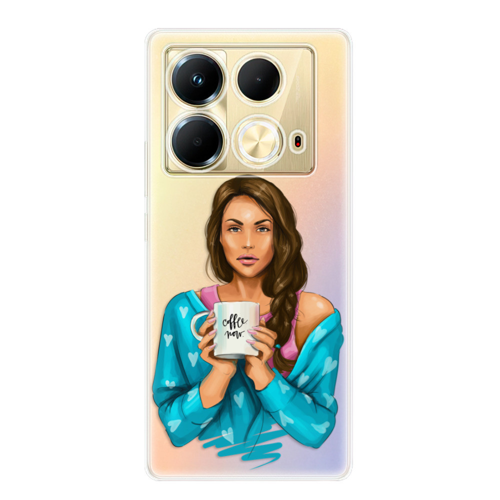 Odolné silikónové puzdro iSaprio - Coffe Now - Brunette - Infinix Note 40