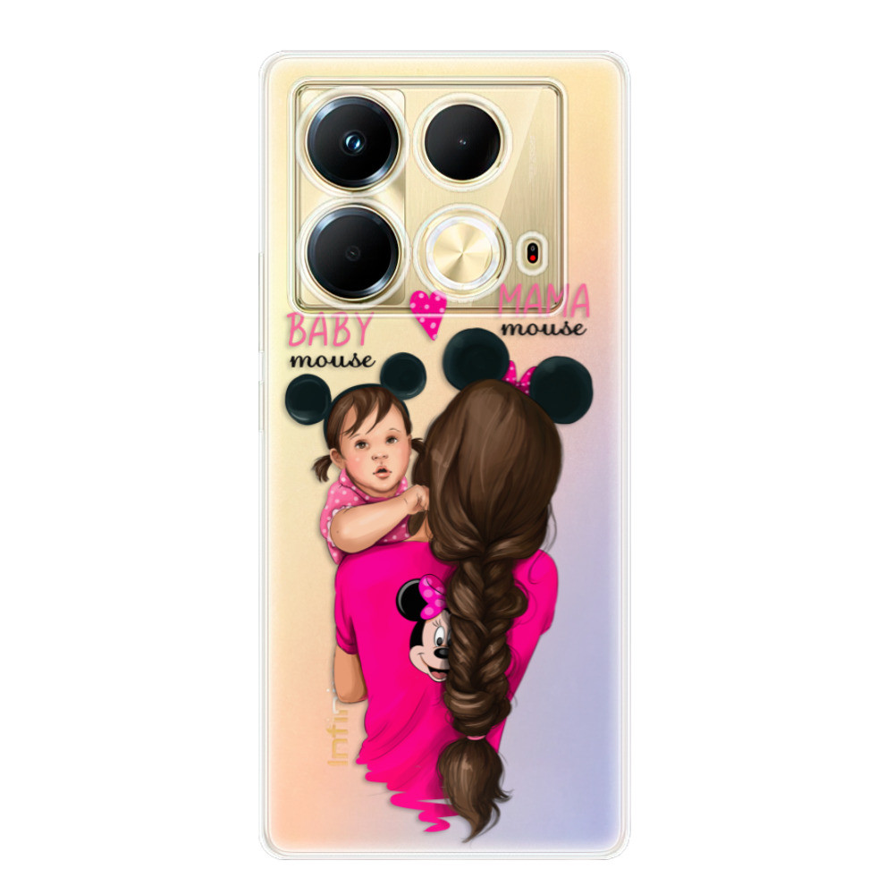 Odolné silikónové puzdro iSaprio - Mama Mouse Brunette and Girl - Infinix Note 40