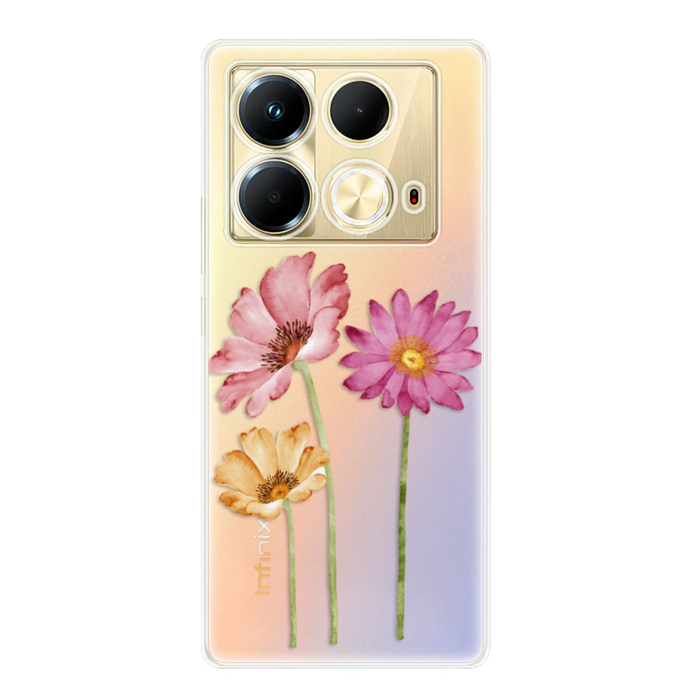 Odolné silikónové puzdro iSaprio - Three Flowers - Infinix Note 40