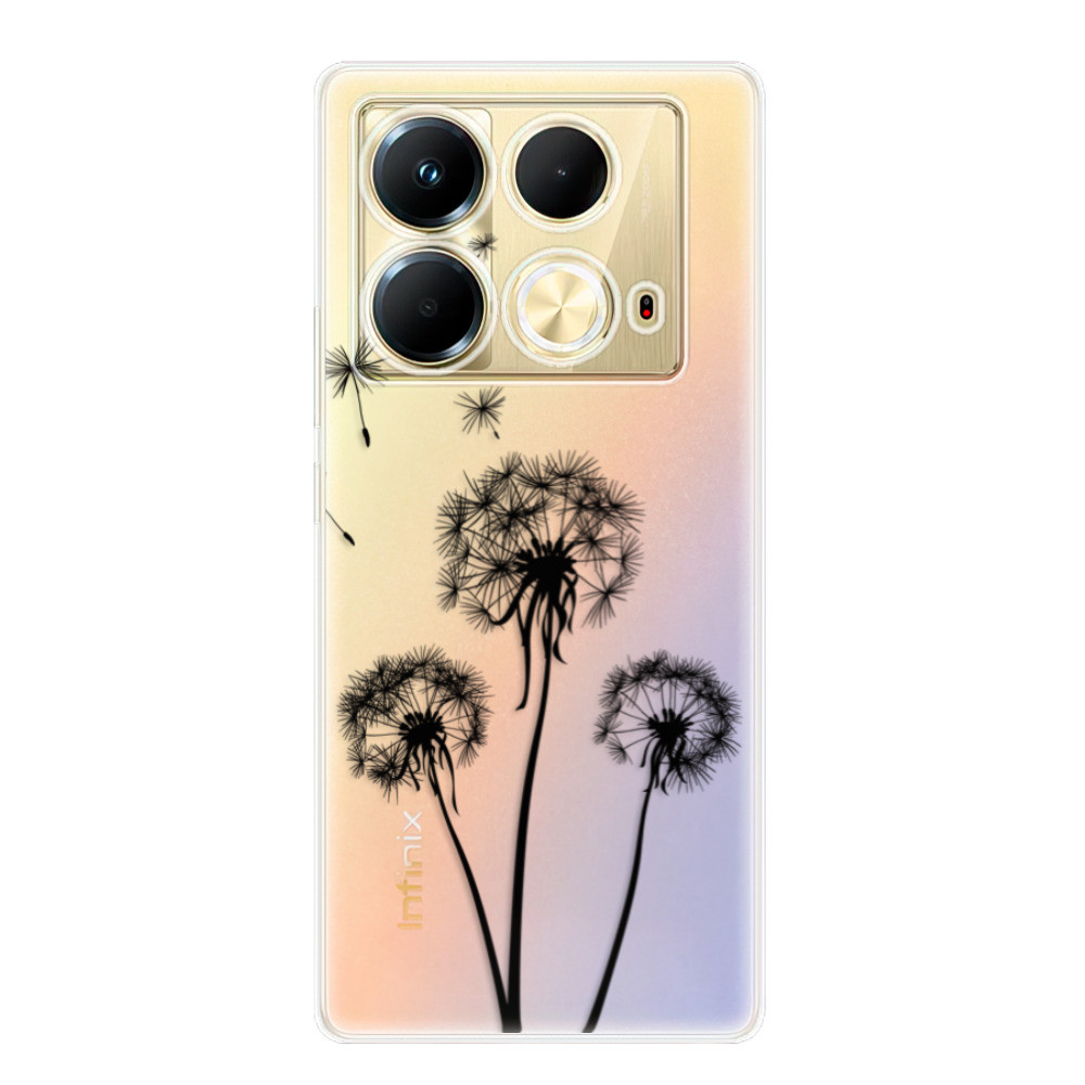 Odolné silikónové puzdro iSaprio - Three Dandelions - black - Infinix Note 40