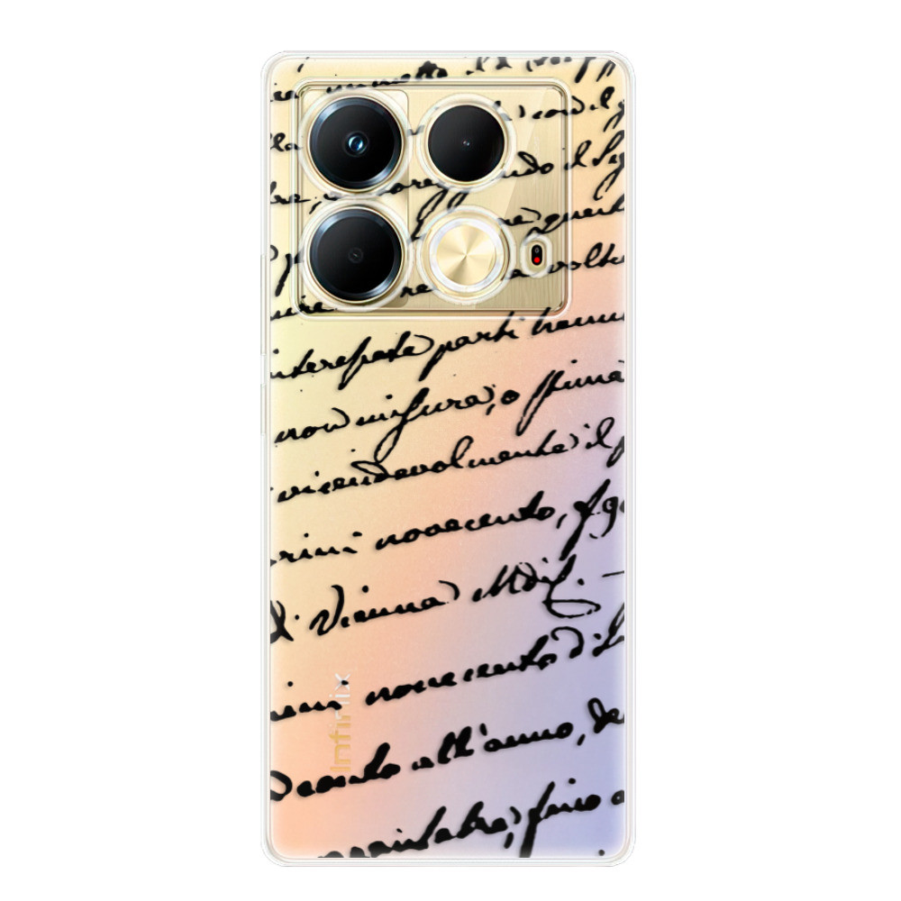 Odolné silikónové puzdro iSaprio - Handwriting 01 - black - Infinix Note 40