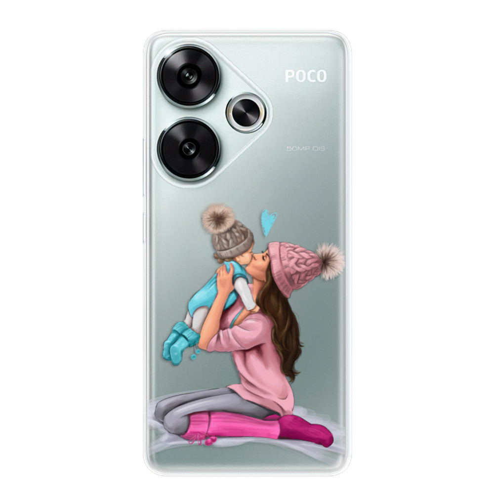 Odolné silikónové puzdro iSaprio - Kissing Mom - Brunette and Boy - Poco F6