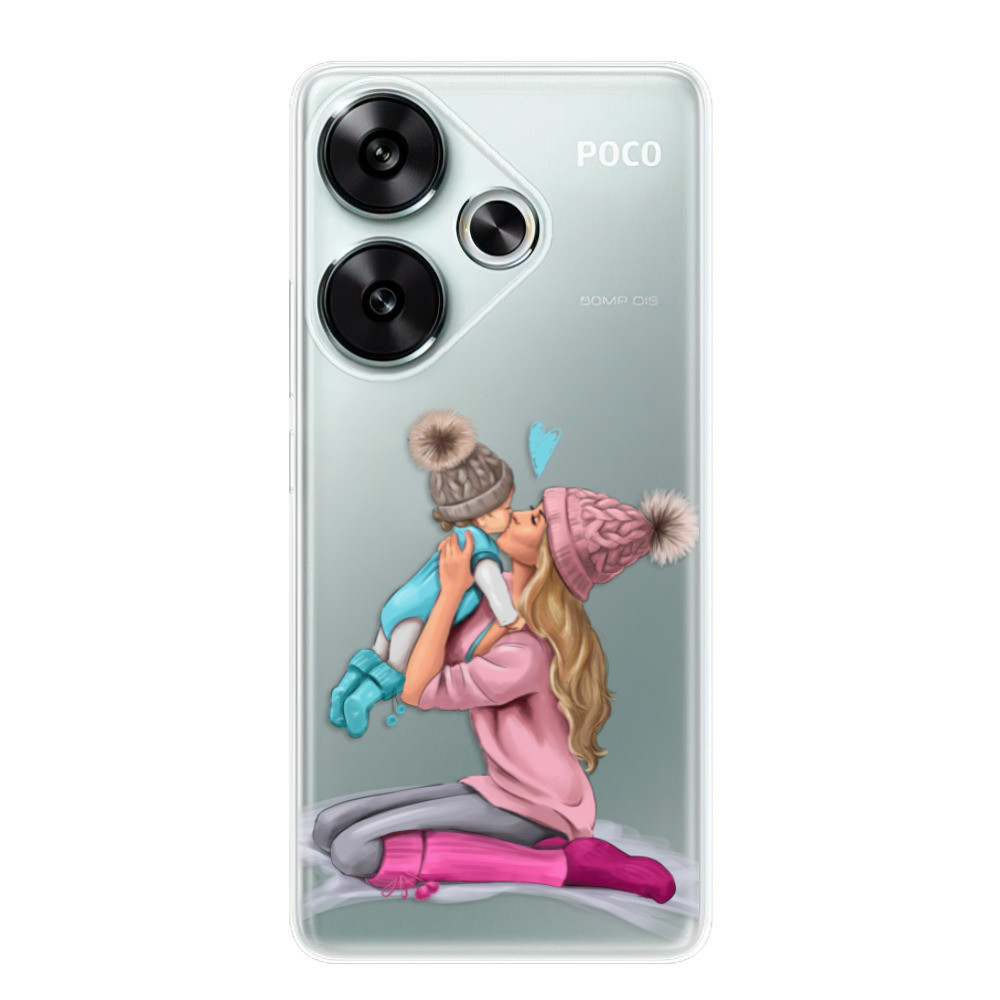 Odolné silikónové puzdro iSaprio - Kissing Mom - Blond and Boy - Poco F6
