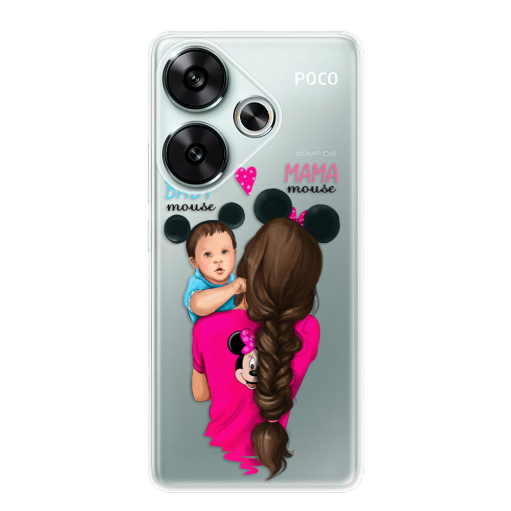 Odolné silikónové puzdro iSaprio - Mama Mouse Brunette and Boy - Poco F6