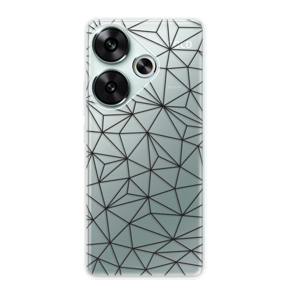 Odolné silikónové puzdro iSaprio - Abstract Triangles 03 - black - Poco F6