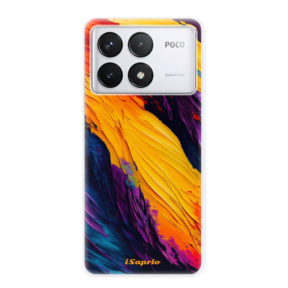 Odolné silikónové puzdro iSaprio - Orange Paint - Poco F6 Pro
