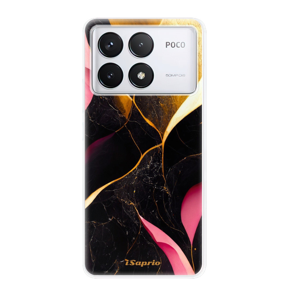 Odolné silikónové puzdro iSaprio - Gold Pink Marble - Poco F6 Pro