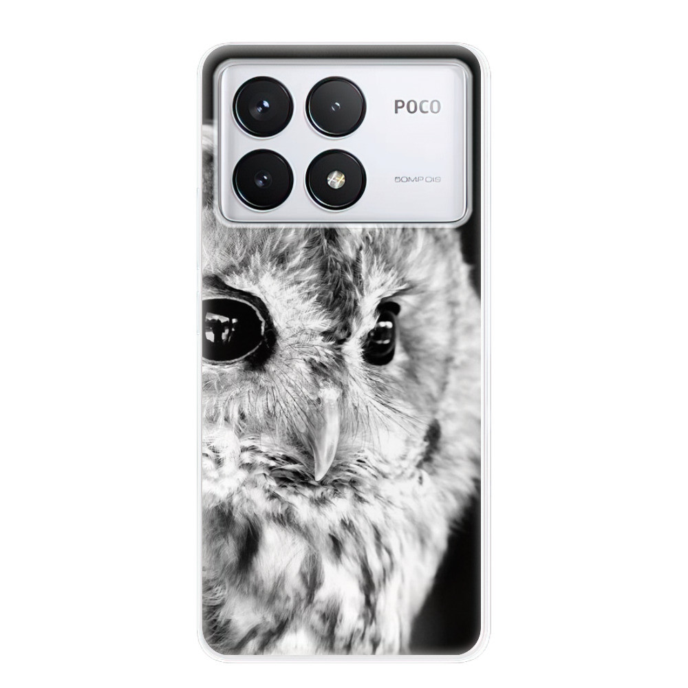 Odolné silikónové puzdro iSaprio - BW Owl - Poco F6 Pro