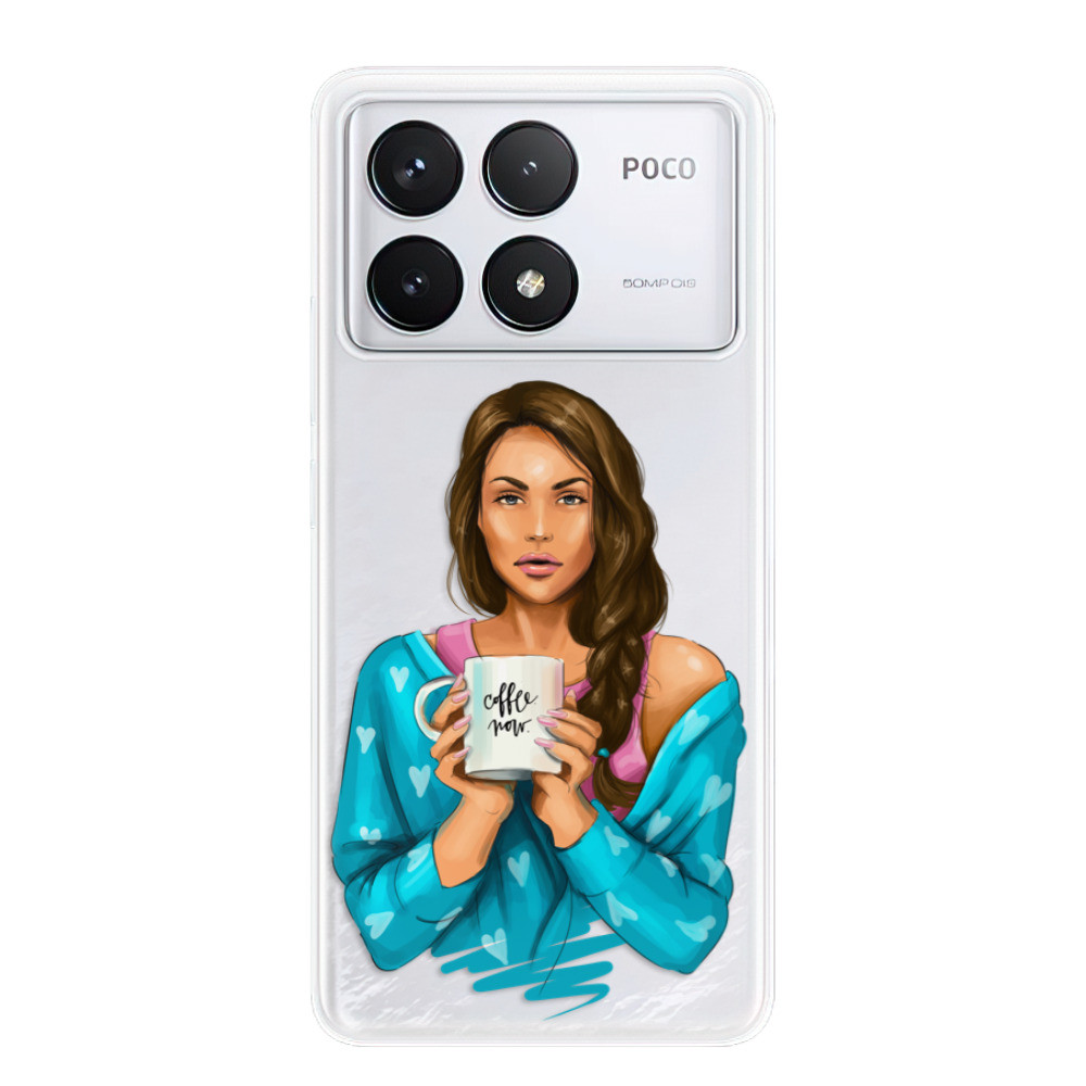 Odolné silikónové puzdro iSaprio - Coffe Now - Brunette - Poco F6 Pro