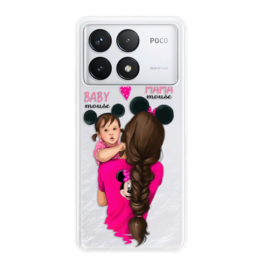 Odolné silikónové puzdro iSaprio - Mama Mouse Brunette and Girl - Poco F6 Pro