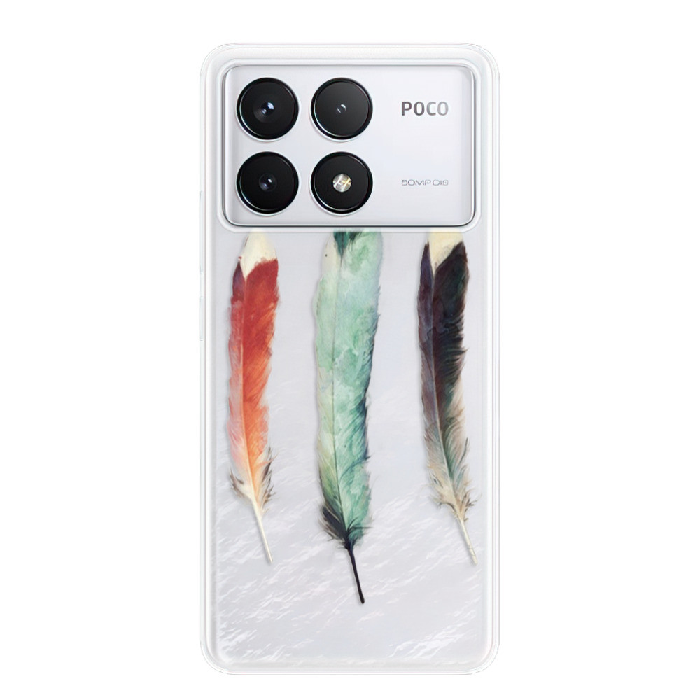 Odolné silikónové puzdro iSaprio - Three Feathers - Poco F6 Pro