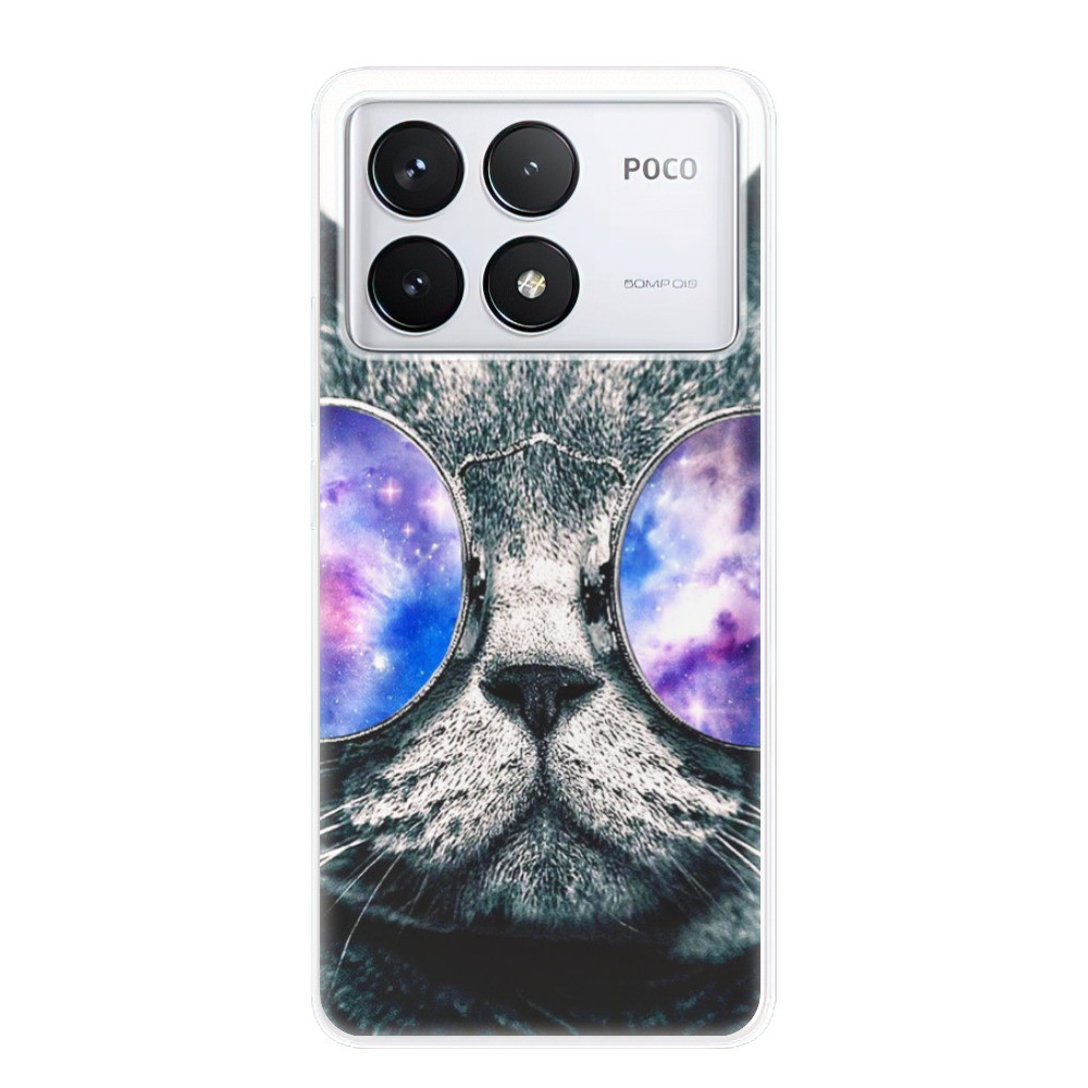 Odolné silikónové puzdro iSaprio - Galaxy Cat - Poco F6 Pro