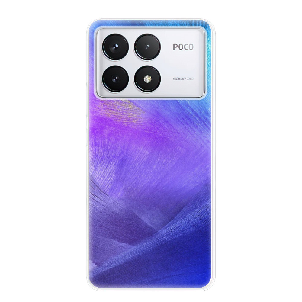 Odolné silikónové puzdro iSaprio - Purple Feathers - Poco F6 Pro
