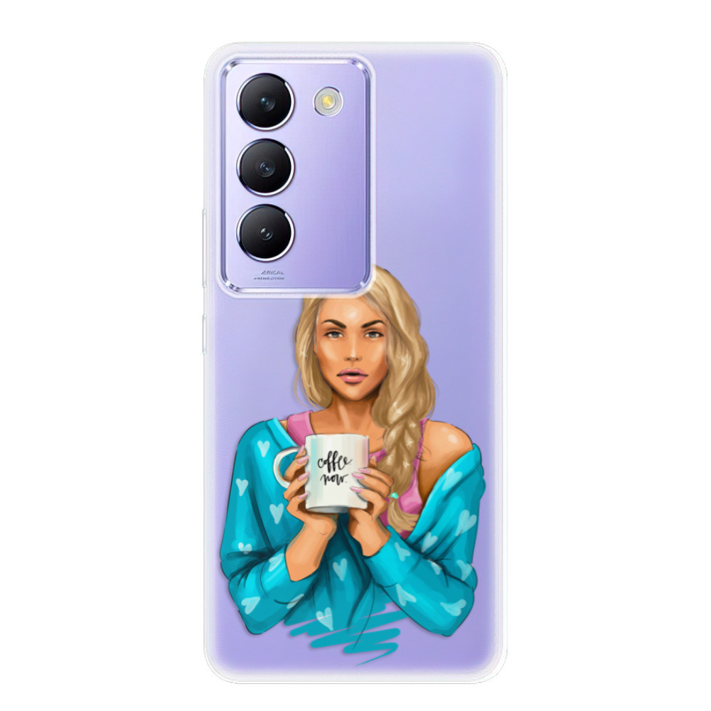 Odolné silikónové puzdro iSaprio - Coffe Now - Blond - Vivo V40 SE 4G/5G