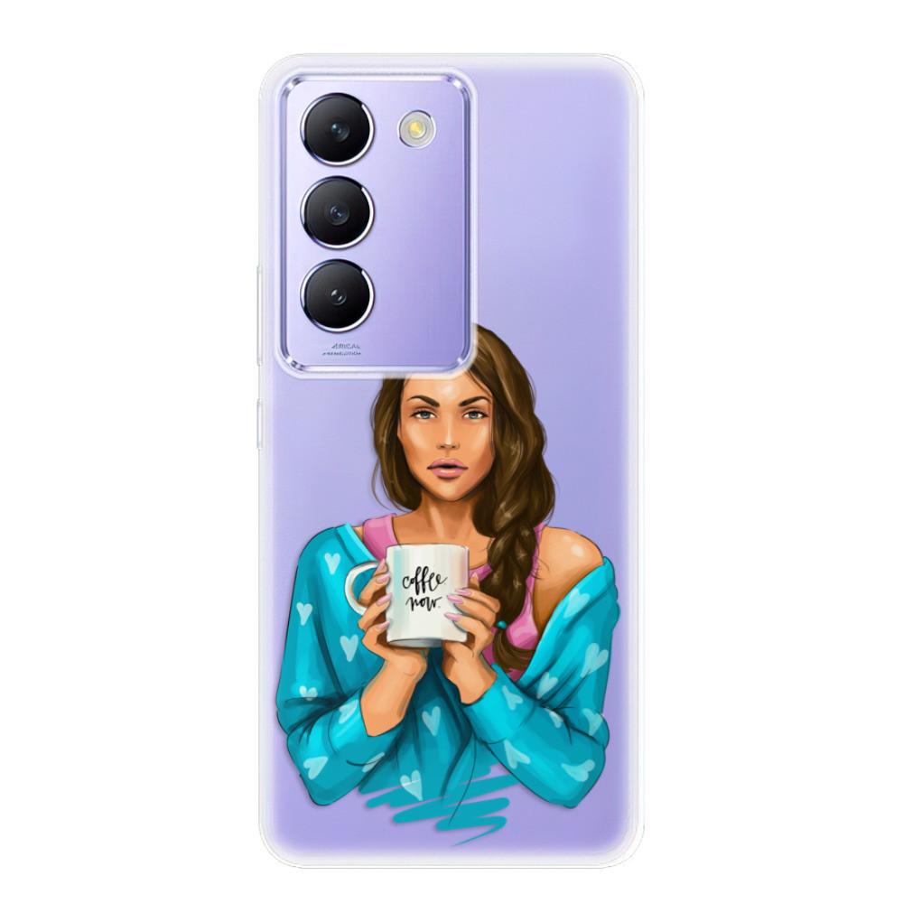 Odolné silikónové puzdro iSaprio - Coffe Now - Brunette - Vivo V40 SE 4G/5G