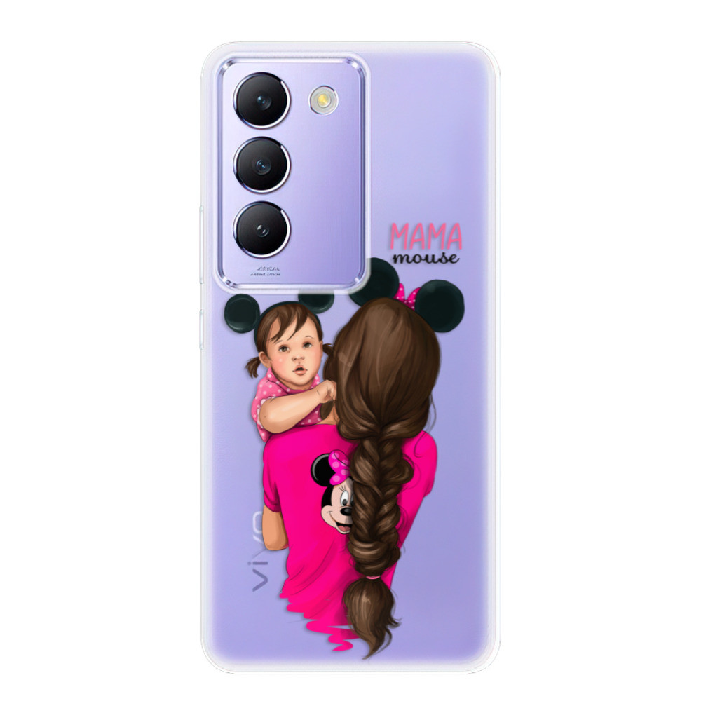 Odolné silikónové puzdro iSaprio - Mama Mouse Brunette and Girl - Vivo V40 SE 4G/5G