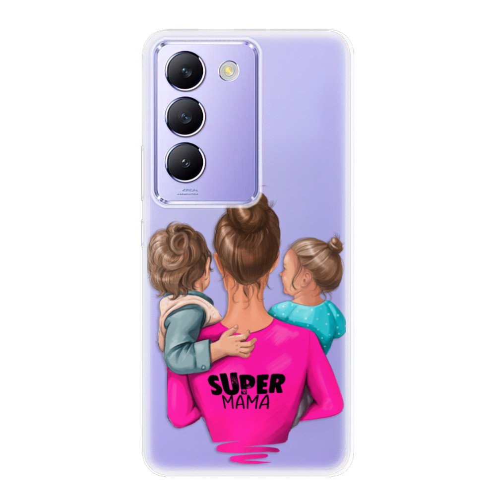 Odolné silikónové puzdro iSaprio - Super Mama - Boy and Girl - Vivo V40 SE 4G/5G