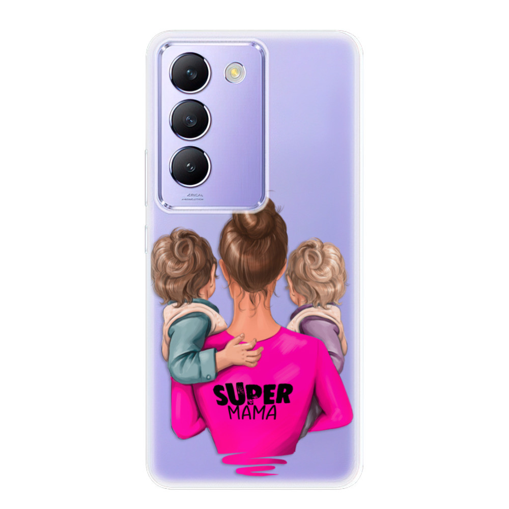 Odolné silikónové puzdro iSaprio - Super Mama - Two Boys - Vivo V40 SE 4G/5G