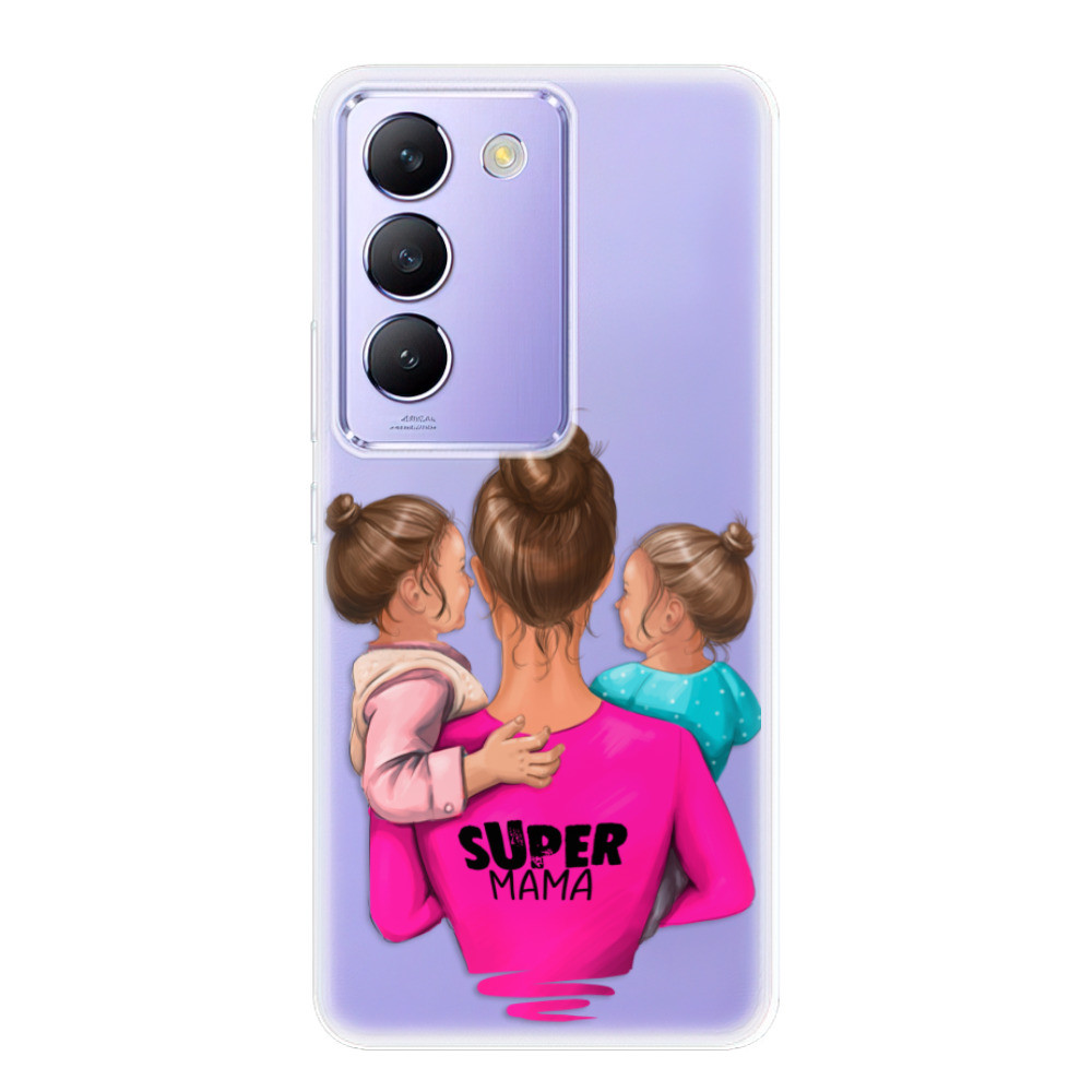 Odolné silikónové puzdro iSaprio - Super Mama - Two Girls - Vivo V40 SE 4G/5G