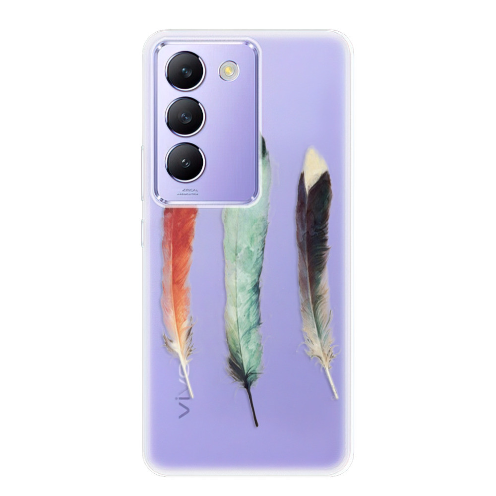 Odolné silikónové puzdro iSaprio - Three Feathers - Vivo V40 SE 4G/5G