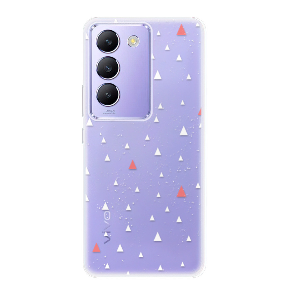 Odolné silikónové puzdro iSaprio - Abstract Triangles 02 - white - Vivo V40 SE 4G/5G