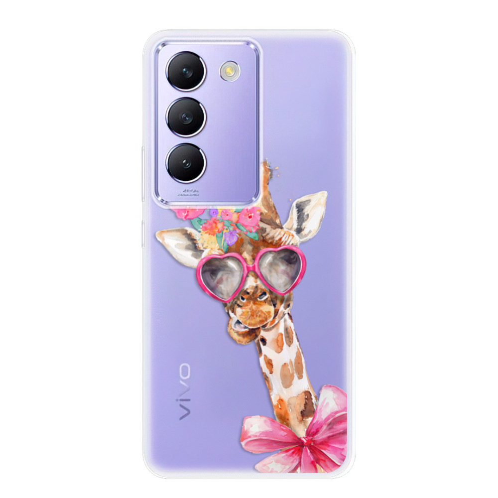 Odolné silikónové puzdro iSaprio - Lady Giraffe - Vivo V40 SE 4G/5G