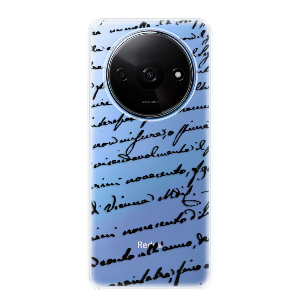 Odolné silikónové puzdro iSaprio - Handwriting 01 - black - Xiaomi Redmi A3