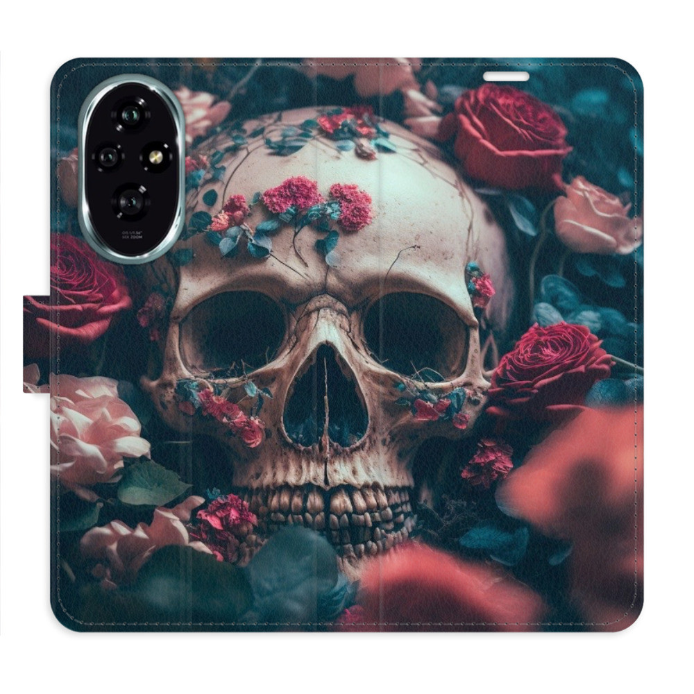 Flipové puzdro iSaprio - Skull in Roses 02 - Honor 200