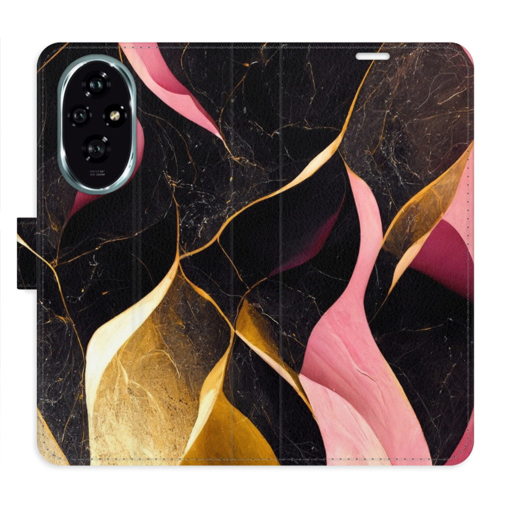 Flipové puzdro iSaprio - Gold Pink Marble 02 - Honor 200