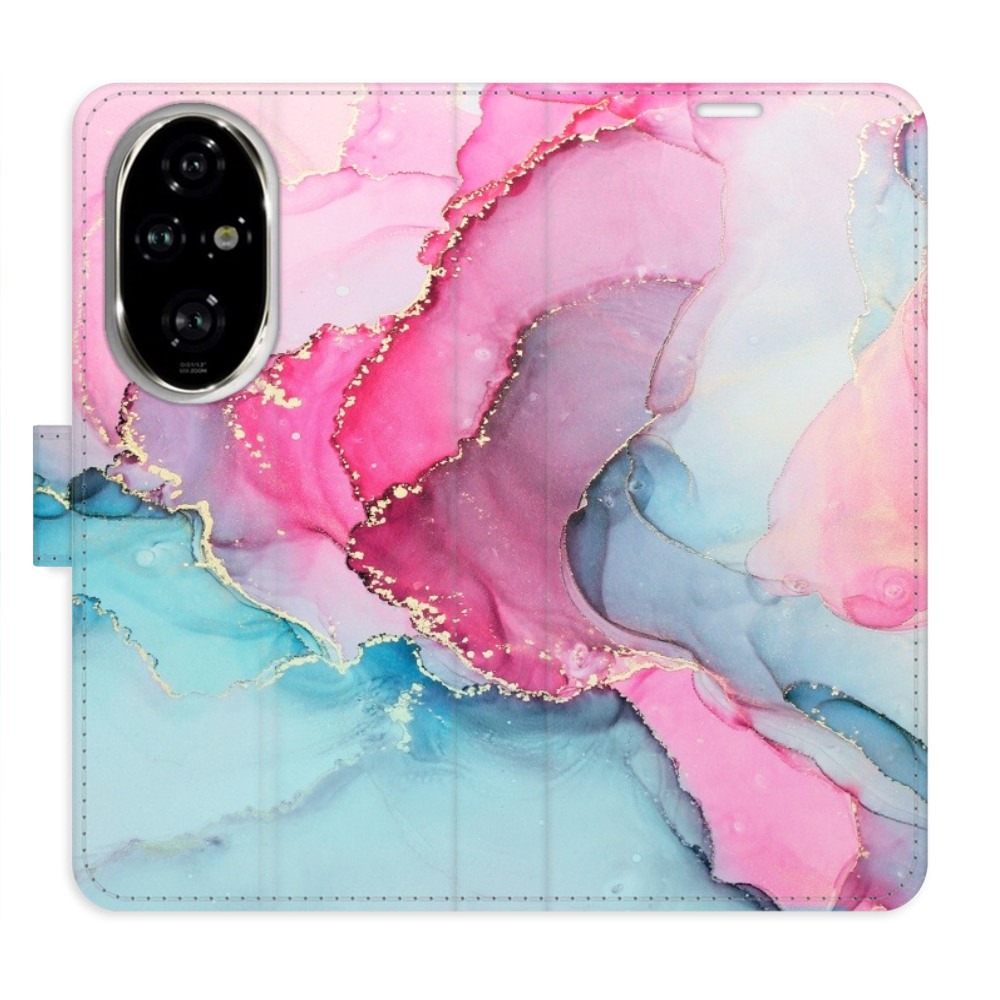 Flipové puzdro iSaprio - PinkBlue Marble - Honor 200 Pro