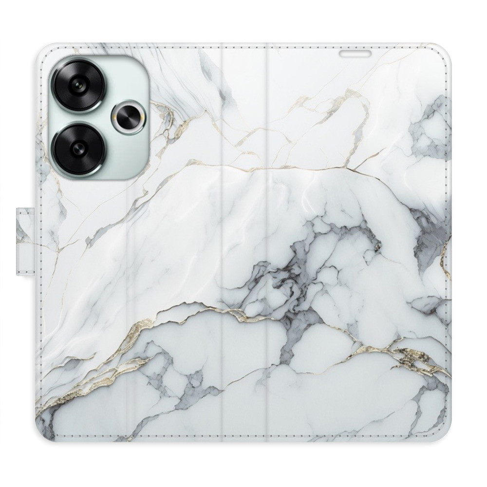 Flipové puzdro iSaprio - SilverMarble 15 - Poco F6