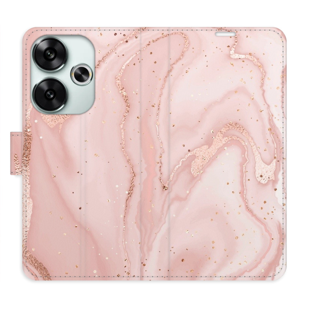 Flipové puzdro iSaprio - RoseGold Marble - Poco F6