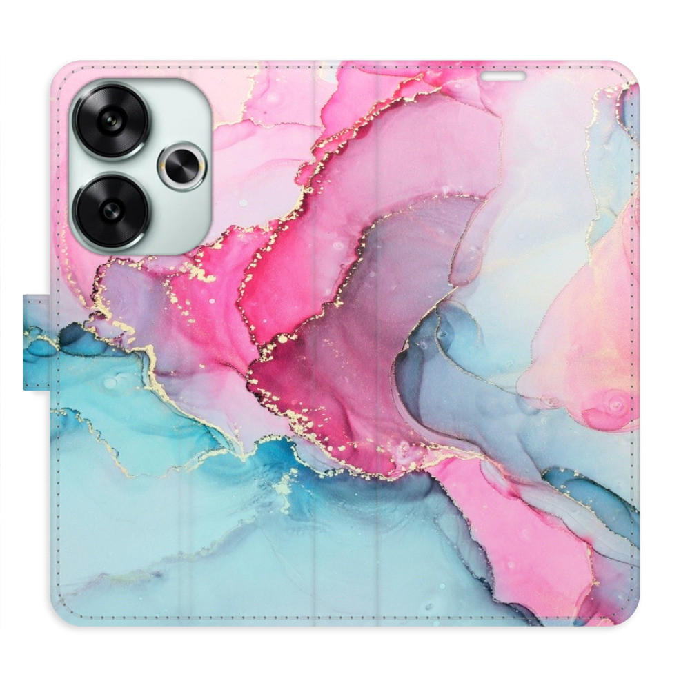Flipové puzdro iSaprio - PinkBlue Marble - Poco F6