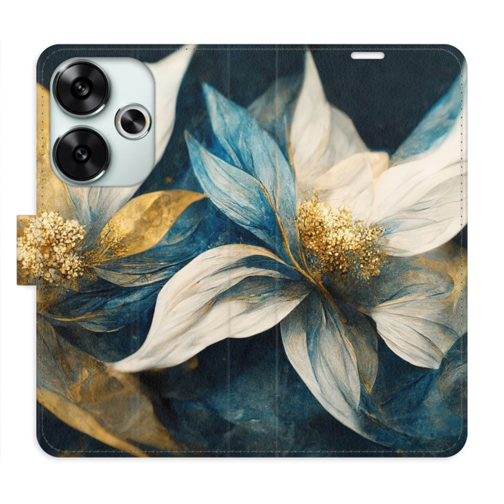 Flipové puzdro iSaprio - Gold Flowers - Poco F6