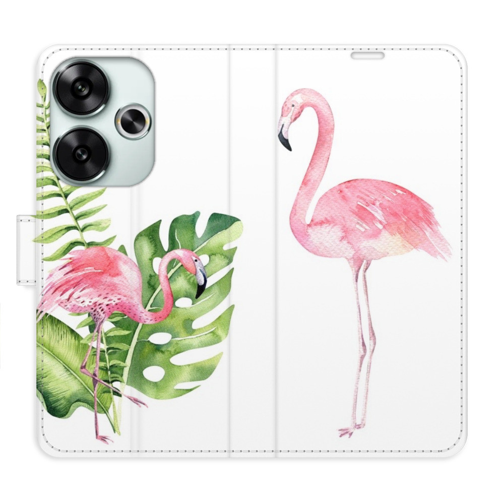 Flipové puzdro iSaprio - Flamingos - Poco F6