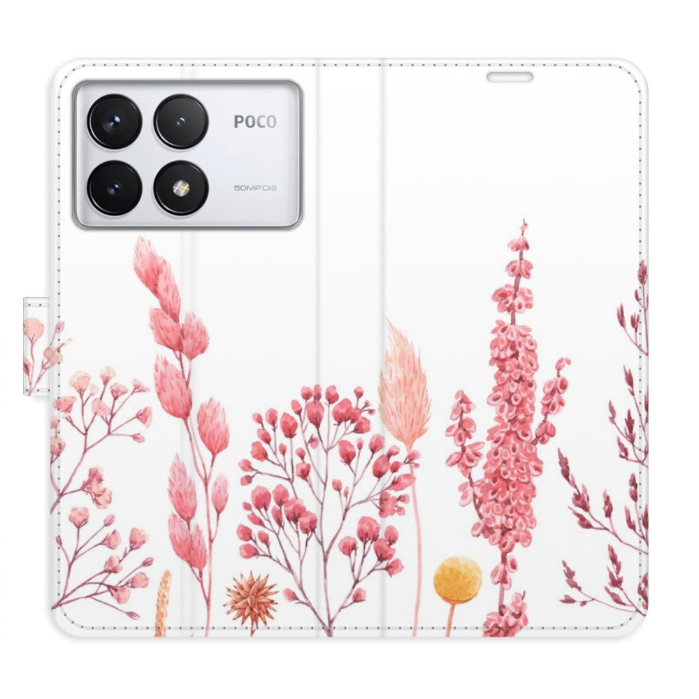 Flipové puzdro iSaprio - Pink Flowers 03 - Poco F6 Pro
