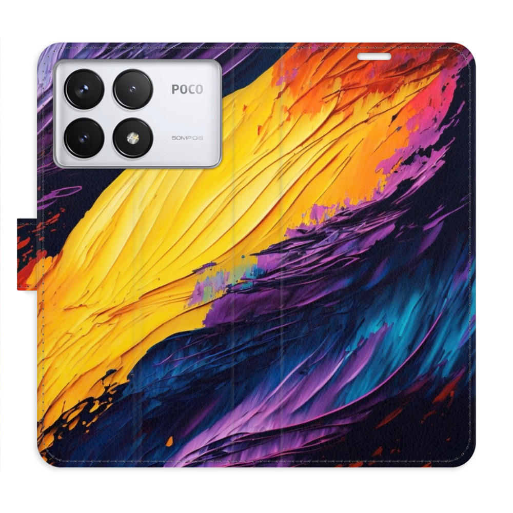 Flipové puzdro iSaprio - Fire Paint - Poco F6 Pro