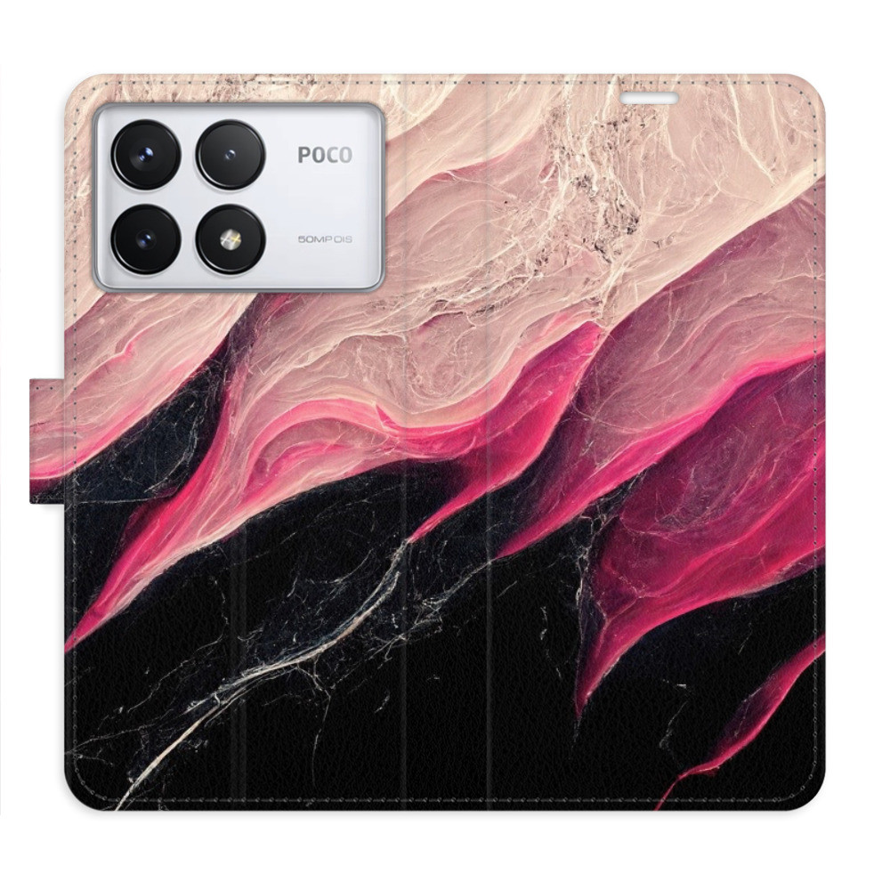 Flipové puzdro iSaprio - BlackPink Marble - Poco F6 Pro