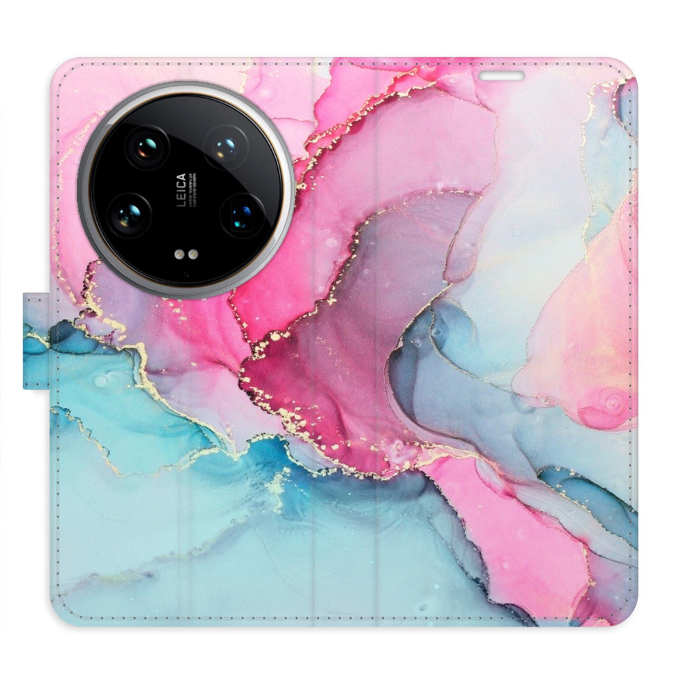 Flipové puzdro iSaprio - PinkBlue Marble - Xiaomi 14 Ultra