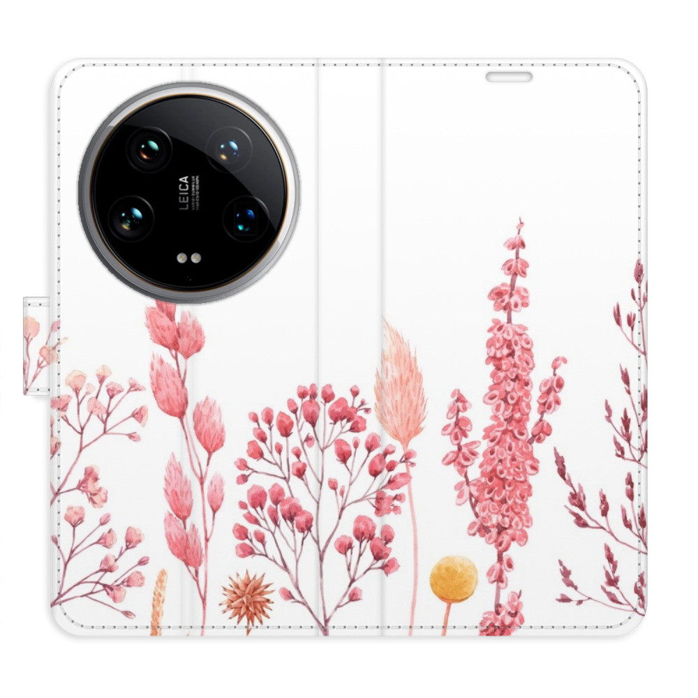 Flipové puzdro iSaprio - Pink Flowers 03 - Xiaomi 14 Ultra