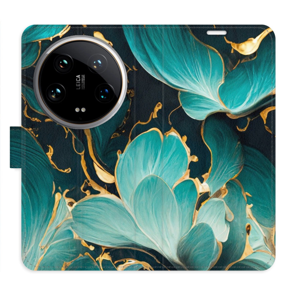 Flipové puzdro iSaprio - Blue Flowers 02 - Xiaomi 14 Ultra